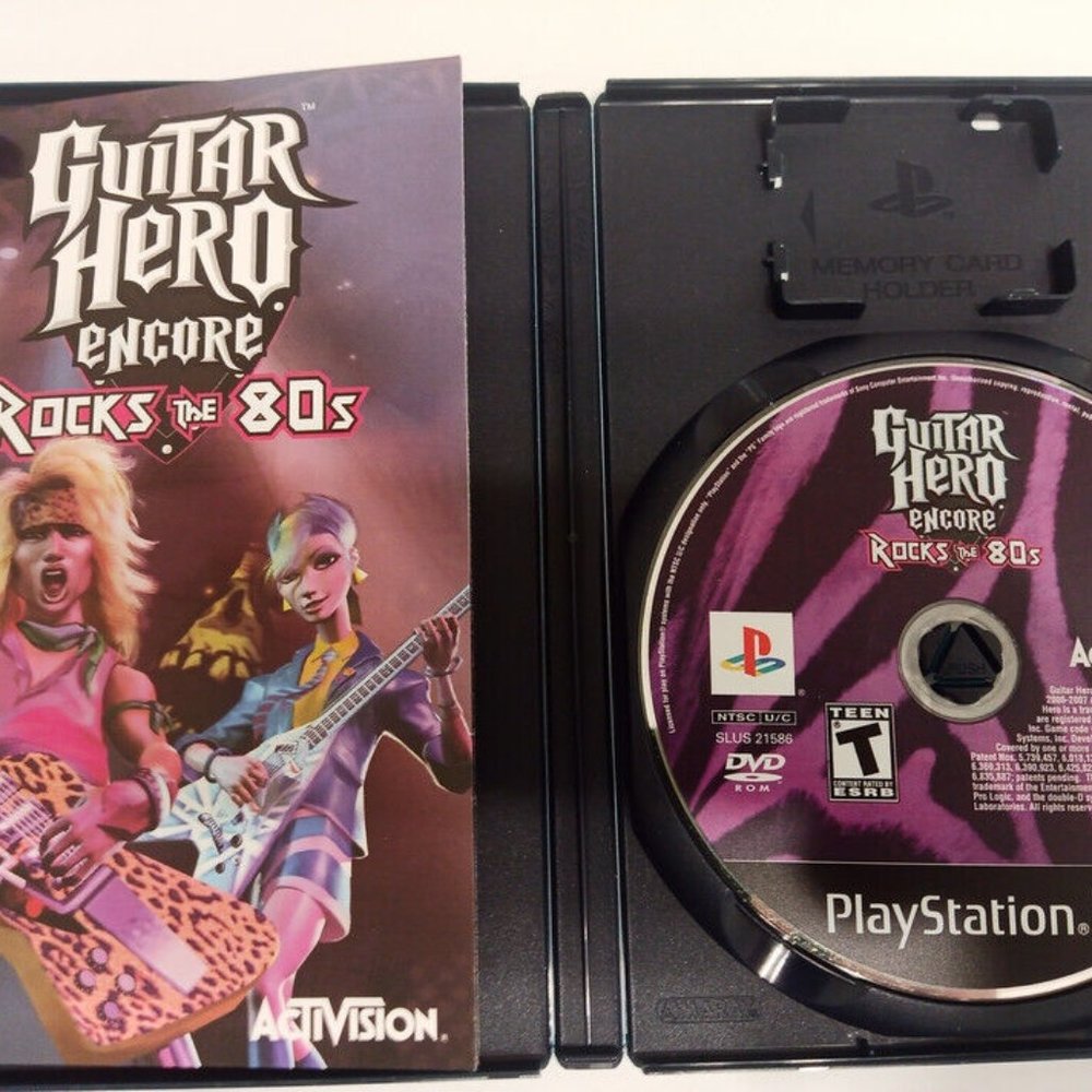 Ps2 Playstation 2 II Guitar Hero Controller Bundle 4 Games, Strap and Poster - Picture 12 of 15